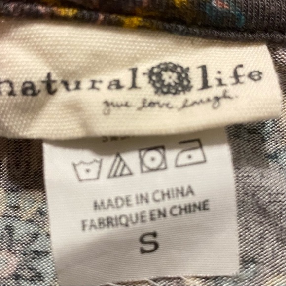 Natural Life MEDALLION PRINT SWING DRESS Small BOHO Earth Colors EUC - Picture 6 of 7